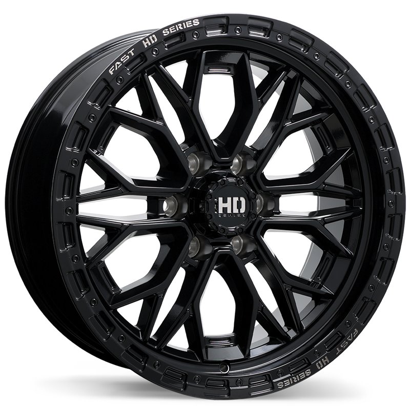 Fast HD | Muramasa 20x9.0 ET0 - Gloss Black with Grey Milling