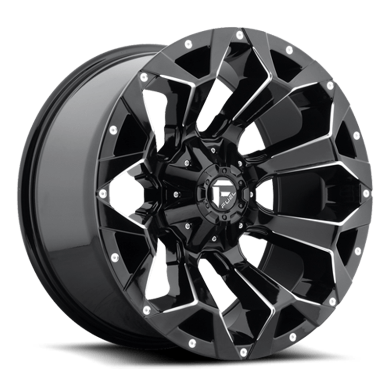 Fuel Off-Road Wheels | Assault D576 20x10.0 ET-18 - Gloss Black / Milled