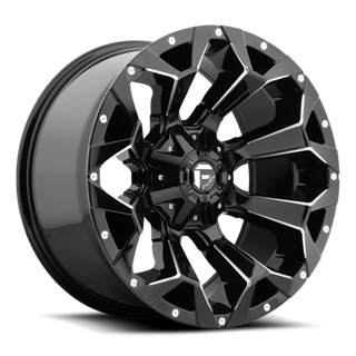 Fuel Off-Road Wheels | Assault D576 20x10.0 ET-18 - Gloss Black / Milled