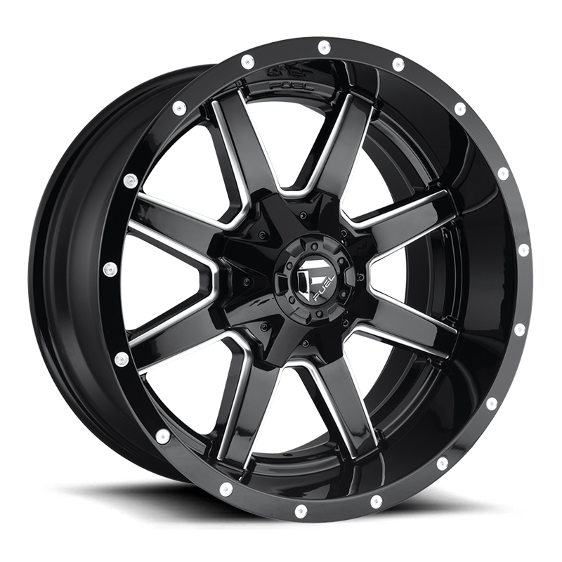 Fuel Off-Road Wheels | Maverick D610 20x10.0 ET-24 - Gloss Black / Milled