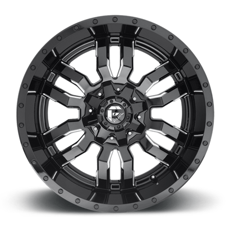 Fuel Off-Road Wheels | Sledge D595 20x10.0 ET-18 - Gloss Black / Milled