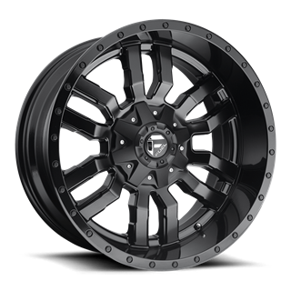 Fuel Off-Road Wheels | Sledge D596 18x9.0 ET1 - Matte Black / Gloss Black Lip