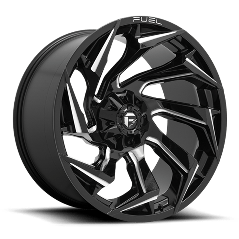 Fuel Off-Road Wheels | Reaction D753 18x9.0 ET-12 - Gloss Black / Milled
