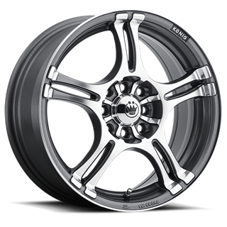Konig | Incident SL 13x5.5 ET38 - Graphite / Machined Face