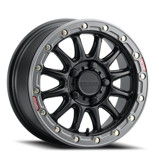Raceline | Alpha Beadlock UTV A14BG 15x7.0 ET53 - Satin Black / Gunmetal Beadlock Ring