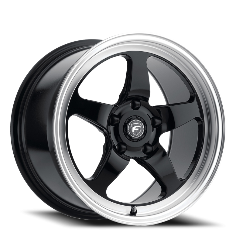 Forgestar | D5 Drag  17x10.0 ET45 - Gloss Black / Machined Lip