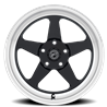 Forgestar | D5 Drag  18x5.0 ET-23 - Gloss Black / Machined Lip