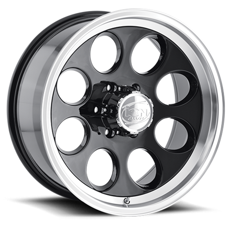 ION Wheels | 171 BK 15x8.0 ET-27 - Black / Machined Lip