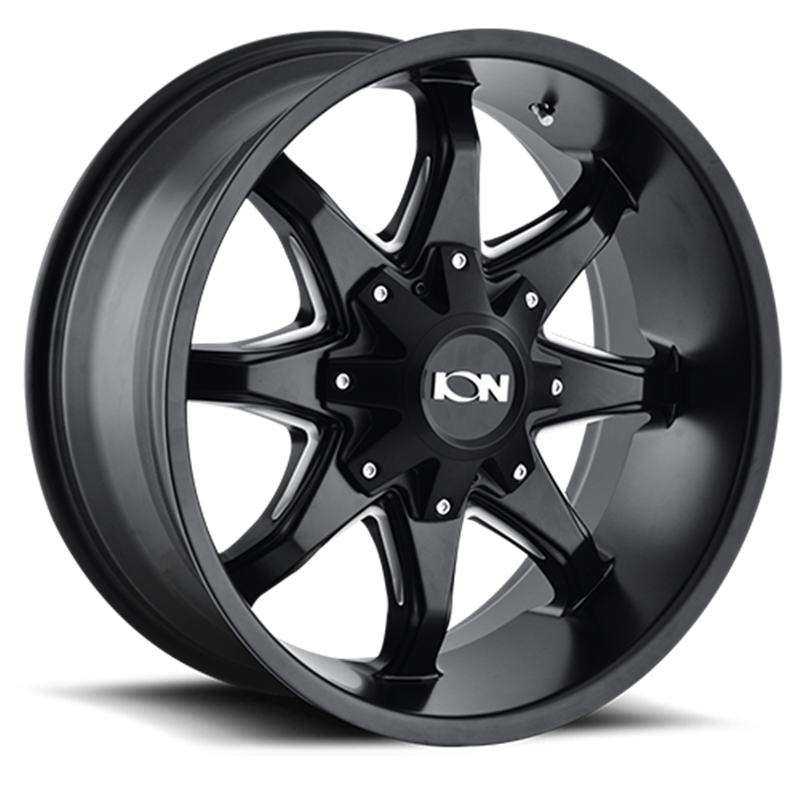 ION Wheels | 181 SB-M 17x9.0 ET-12 - Satin Black / Milled Spokes