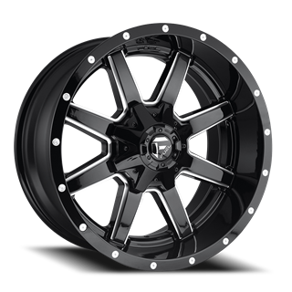 Fuel Off-Road Wheels | Maverick D610 20x10.0 ET-18 - Gloss Black / Milled