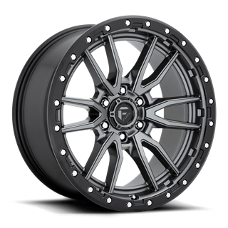 Fuel Off-Road Wheels | Rebel D680 20x9.0 ET20 - Matte Gunmetal / Black Bead Ring
