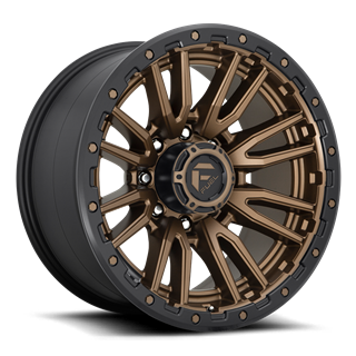 Fuel Off-Road Wheels | Rebel D681 20x9.0 ET1 - Matte Bronze / Black Bead Ring