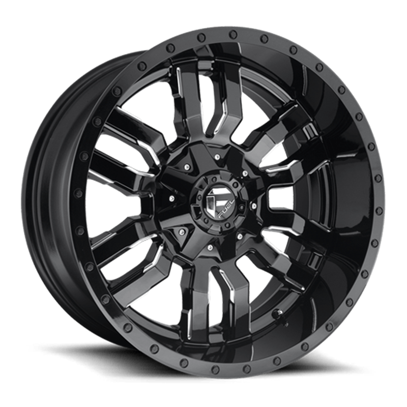 Fuel Off-Road Wheels | Sledge D595 20x9.0 ET1 - Gloss Black / Milled