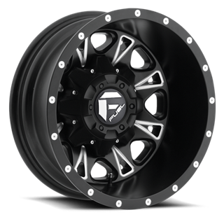Fuel Off-Road Wheels | Throttle Dually D513 17x6.5 ET-129 - Black / Milled