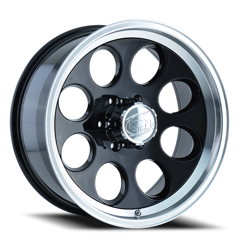 ION Wheels | 171 BK 16x8.0 ET-5 - Black / Machined Lip