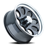 ION Wheels | 171 BK 16x8.0 ET-5 - Black / Machined Lip