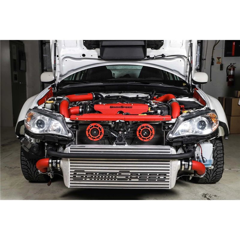 GrimmSpeed | Front Mount Intercooler Kit - Silver/Red - WRX 2008-2014 GrimmSpeed Intercoolers