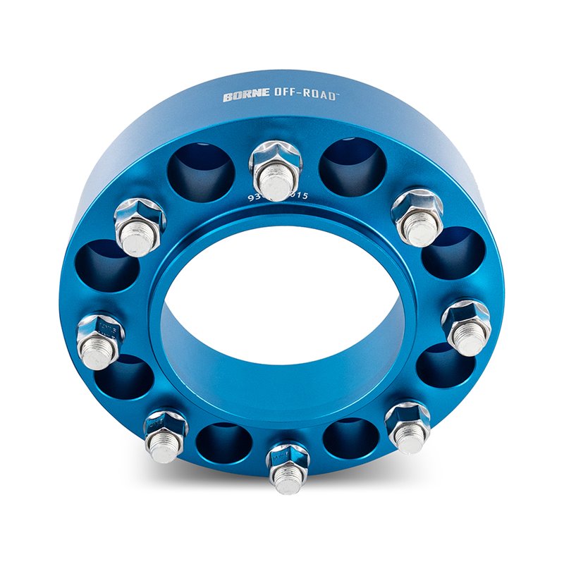 Mishimoto | Wheel Spacers, 8x165.1, 116.7 Center Bore, M14x1.5, 50mm, Blue - Chevrolet 2001-2012