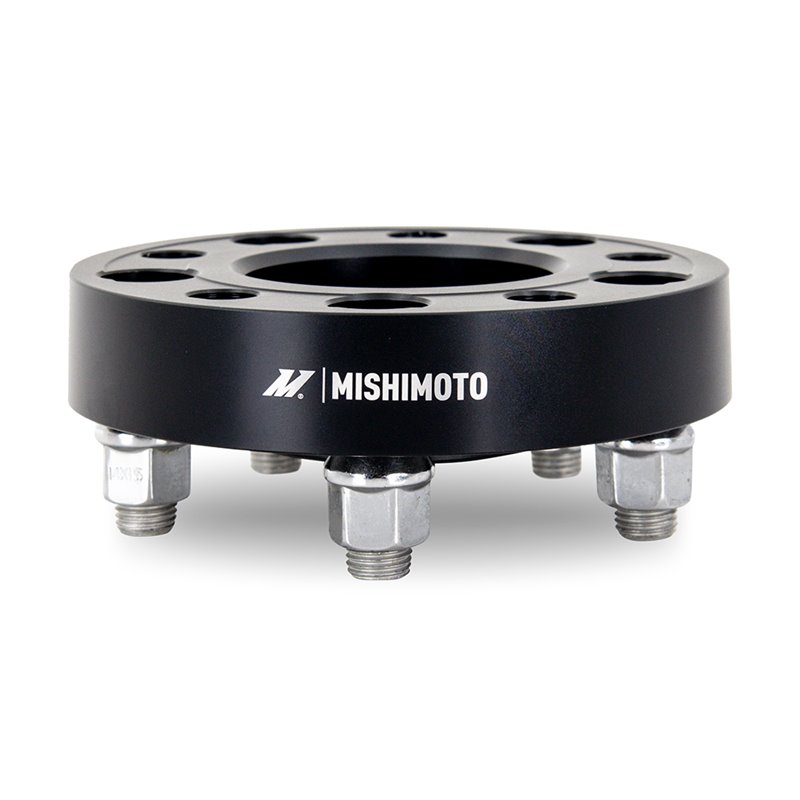 Mishimoto | Wheel Spacers, 5x100, 56.1 Center Bore, M12x1.25, 25mm Thick, Black - Saab / Scion / Subaru / Toyota 1993-2023