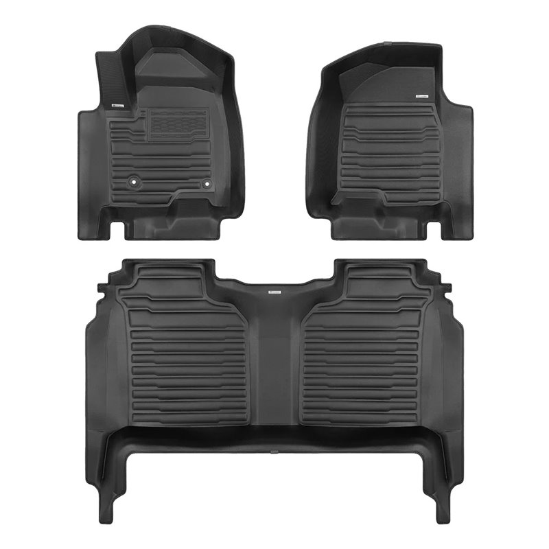 TuxMat | Floor Mats (1st & 2nd Row) - Silverado 1500 Crew Cab 2019-2024