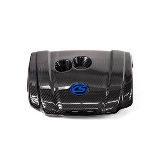 CorkSport | Carbon Fiber Engine Cover (Blue Logo) - Mazda3 2014-2014 CorkSport Engine Dress Up