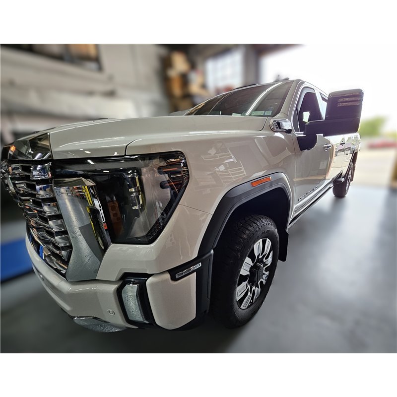 RallyArmor | Black UR Mud Flap Logo Noir Métallique - Sierra 2500 / 3500 Denali HD 2020-2024 RallyArmor Garde-boue