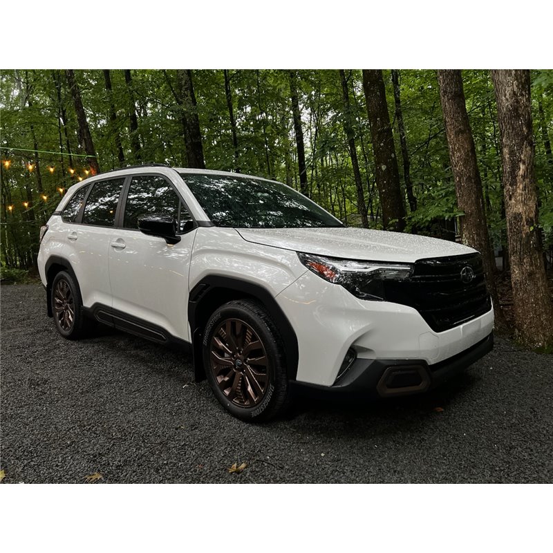 RallyArmor | Black UR Mud Flap Logo Rouge - Forester 2025 RallyArmor Garde-boue