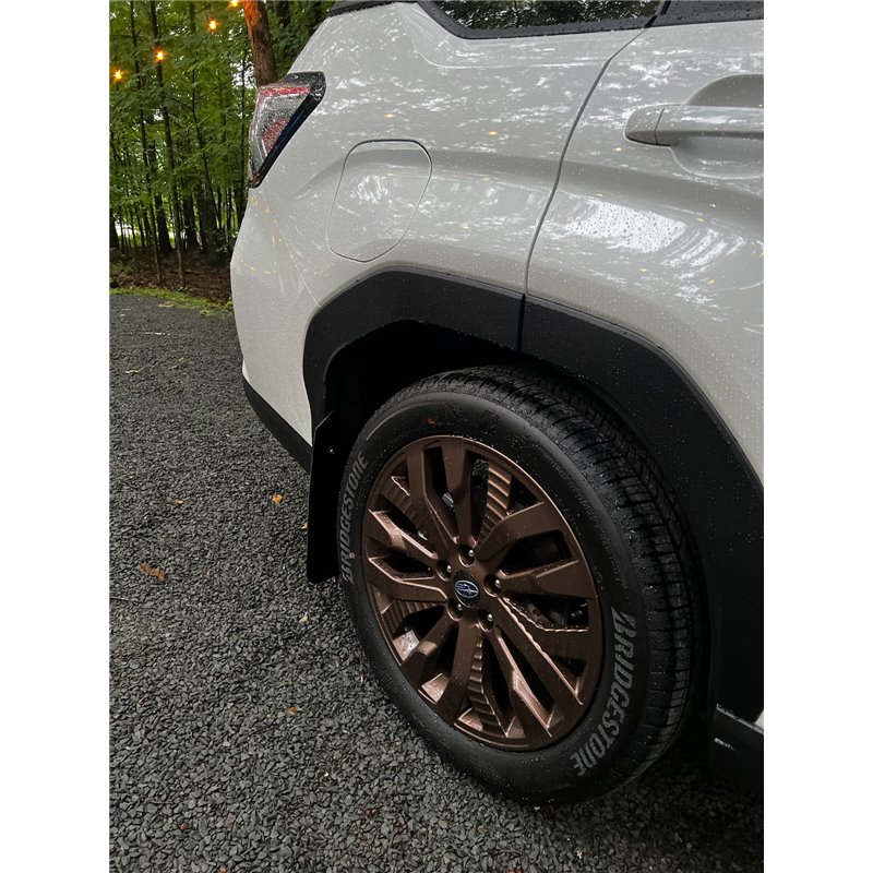 RallyArmor | Black UR Mud Flap Logo Rouge - Forester 2025 RallyArmor Garde-boue