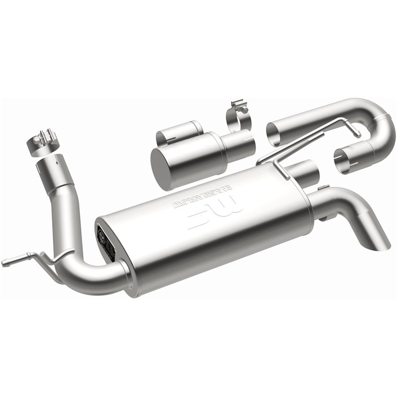 Magnaflow | Overland Series Stainless Axle-Back System - Wrangler (JK) / Wrangler (JL) 3.6L / 3.8L 2007-2018