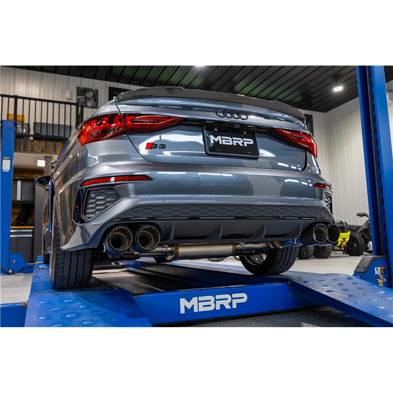 MBRP | 3in. Cat-Back, 2.5in. Quad Split Rear Exit, T304, CF Tips, Active. - S3 2.0T 2022-2024