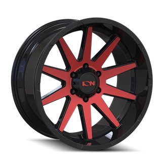 ION | 143 20x10.0 ET-19 - Gloss Black Red Machined