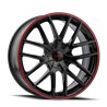 TOUREN | TR60 20x8.5 ET40 - Gloss Black With Red Ring