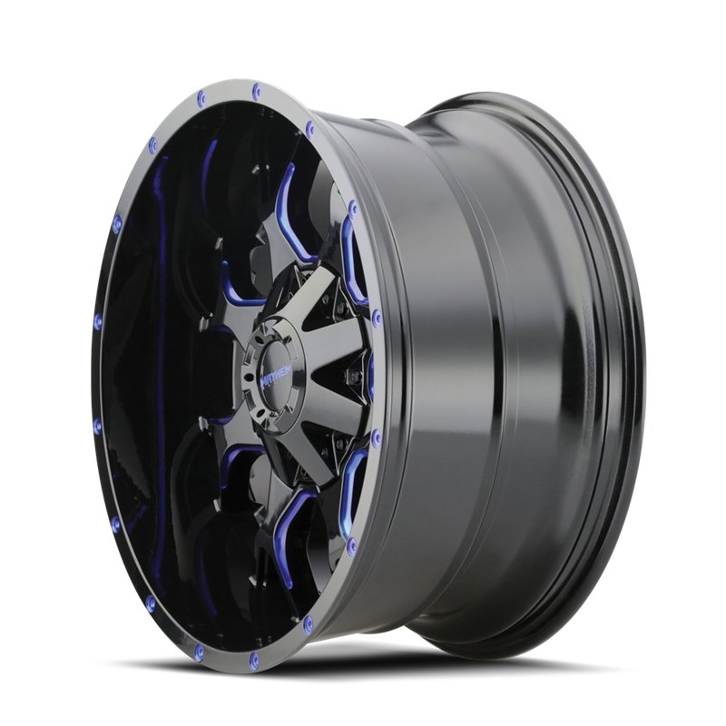 Mayhem | WARRIOR 20x9.0 ET18 - Gloss Black Milled Prism Blue