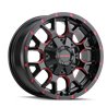 Mayhem | WARRIOR 20x9.0 ET0 - Gloss Black Milled Prism Red