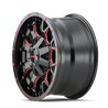 Mayhem | WARRIOR 17x9.0 ET18 - Gloss Black Milled Prism Red