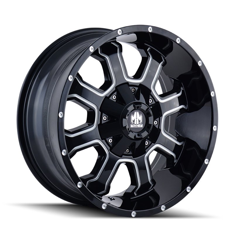 Mayhem | FIERCE 17x9.0 ET-12 - Gloss Black Milled