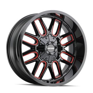 Mayhem | COGENT 20x10.0 ET-19 - Gloss Black Milled Prism Red