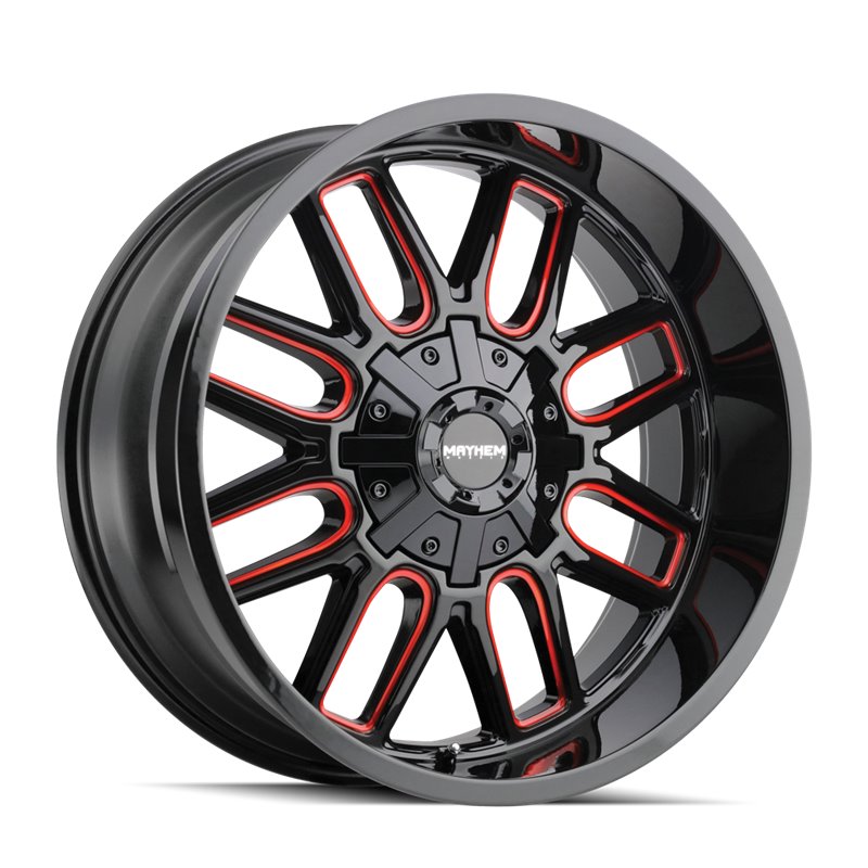 Mayhem | COGENT 20x9.0 ET18 - Gloss Black Milled Prism Red