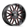 Mayhem | COGENT 17x9.0 ET-12 - Gloss Black Milled Prism Red