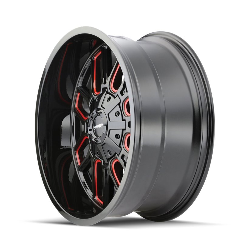 Mayhem | COGENT 17x9.0 ET-12 - Gloss Black Milled Prism Red
