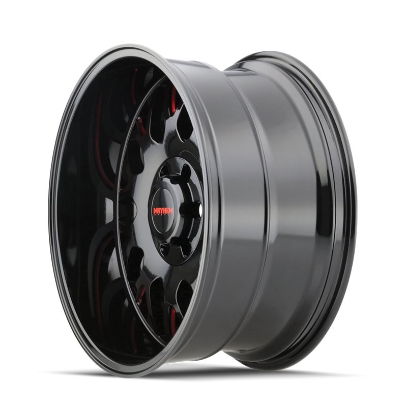 Mayhem | TRIPWIRE 20x9.0 ET18 - Gloss Black Milled Prism Red