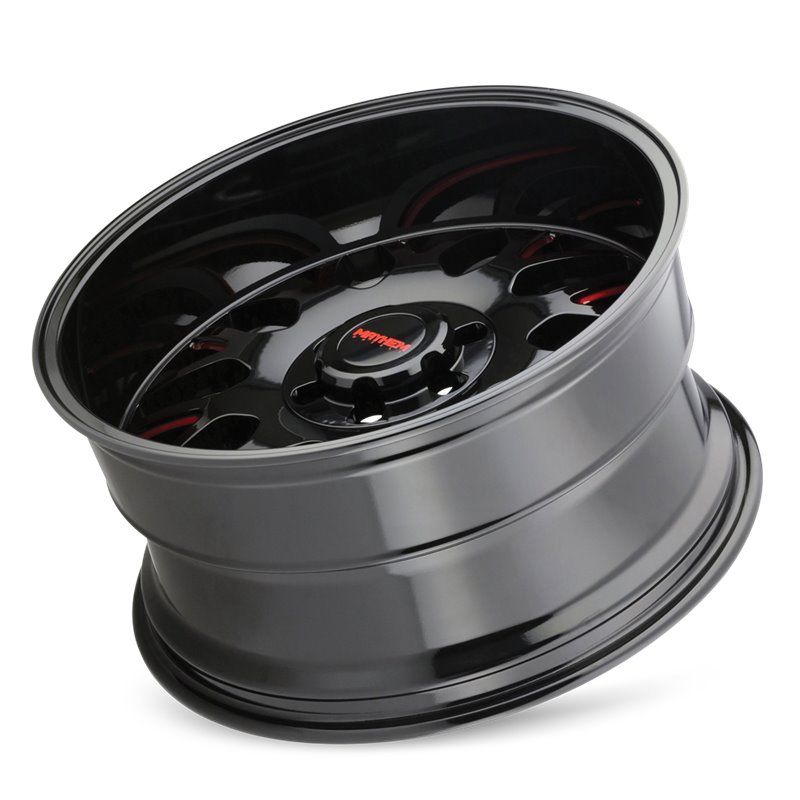 Mayhem | TRIPWIRE 20x9.0 ET18 - Gloss Black Milled Prism Red