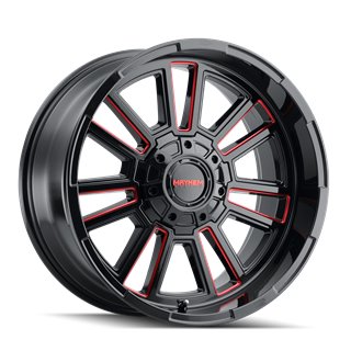 Mayhem | APOLLO 20x9.0 ET18 - Gloss Black Milled Prism Red