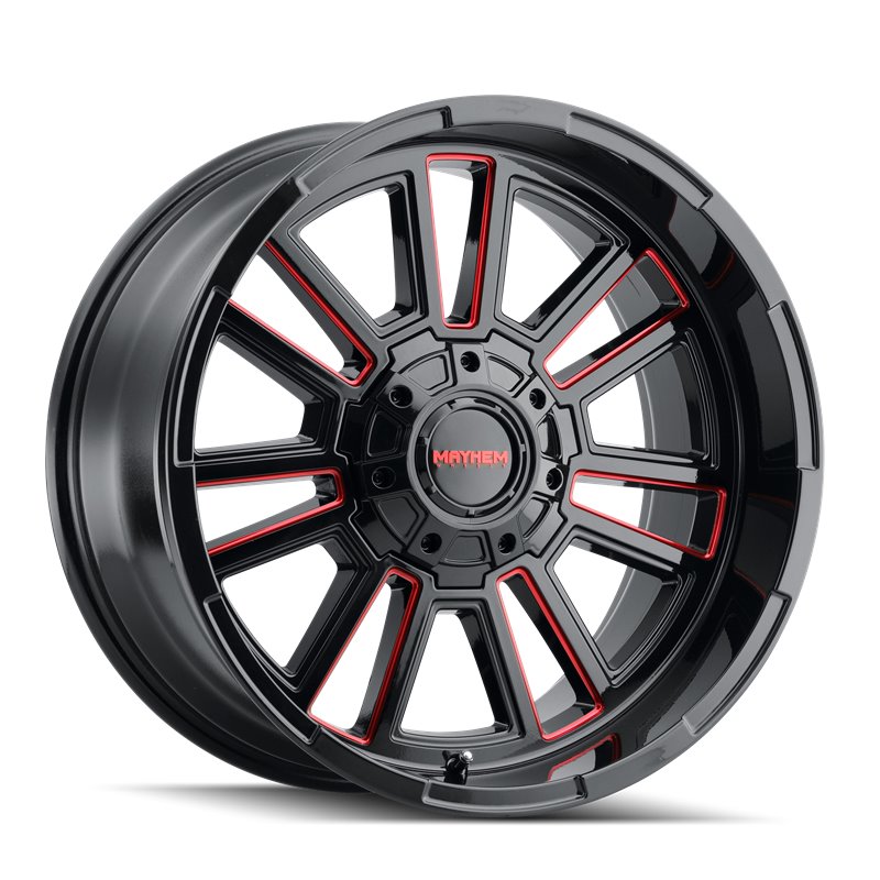 Mayhem | APOLLO 20x9.0 ET0 - Gloss Black Milled Prism Red