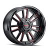 Mayhem | APOLLO 20x9.0 ET0 - Gloss Black Milled Prism Red