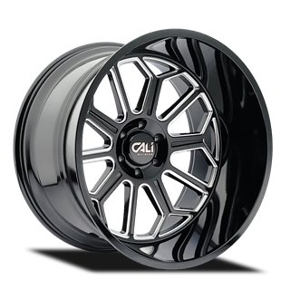 CALI Off-Road | AUBURN 20x10.0 ET-25 - Gloss Black Milled