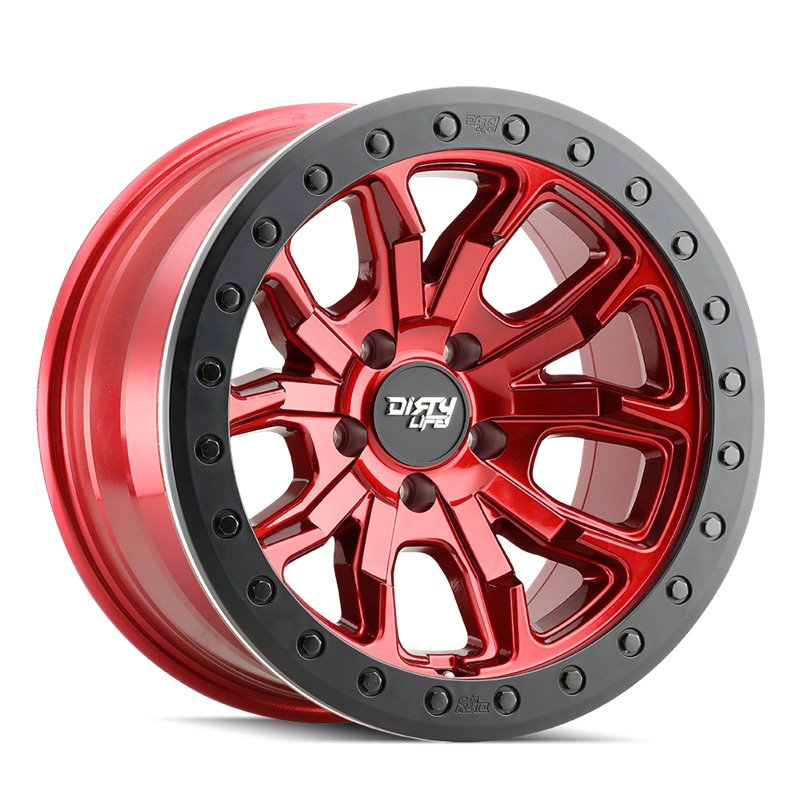 Dirty Life | DT-1 17x9.0 ET-38 - Gloss Crimson Candy Red