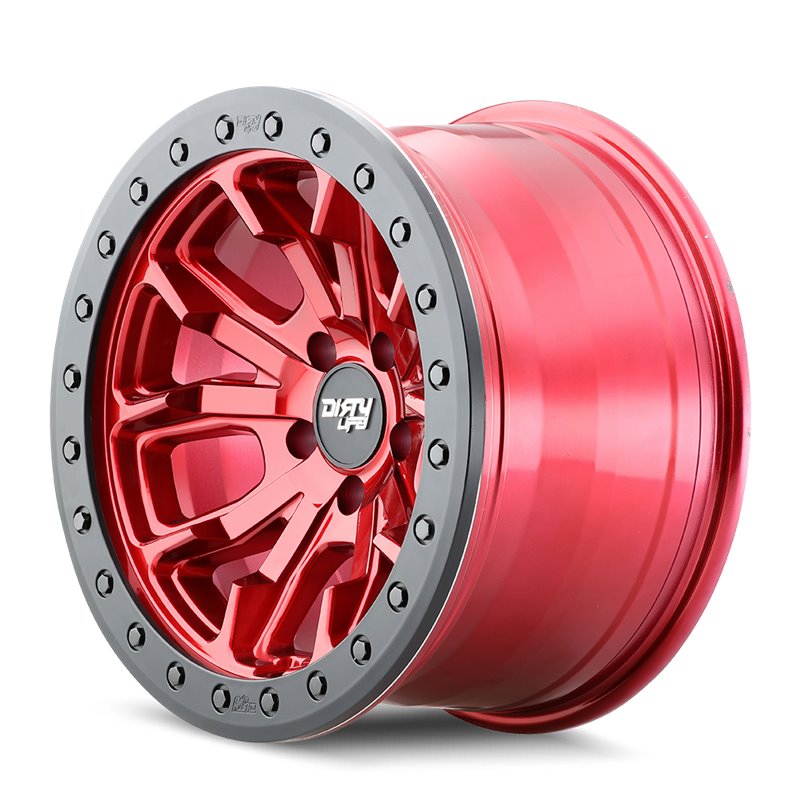 Dirty Life | DT-1 17x9.0 ET-12 - Gloss Crimson Candy Red
