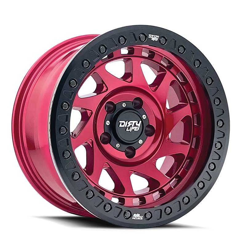 Dirty Life | ENIGMA RACE 17x9.0 ET-12 - Gloss Crimson Candy Red