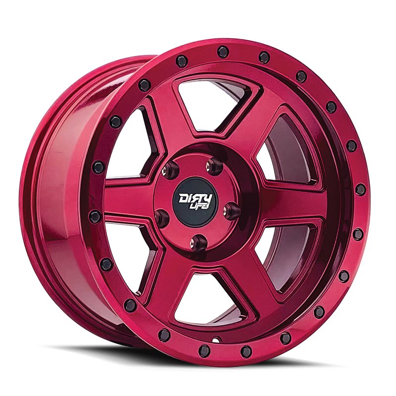 Dirty Life | COMPOUND 17x9.0 ET-38 - Gloss Crimson Candy Red